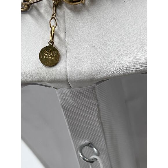 Gas Bijoux Alegria Chain Link Necklace with semi-precious stones 
24k Gold Plate - Picture 5 of 9